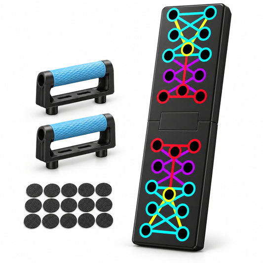 26-Mode Folding Push-Up Board with Coated Handles - 1