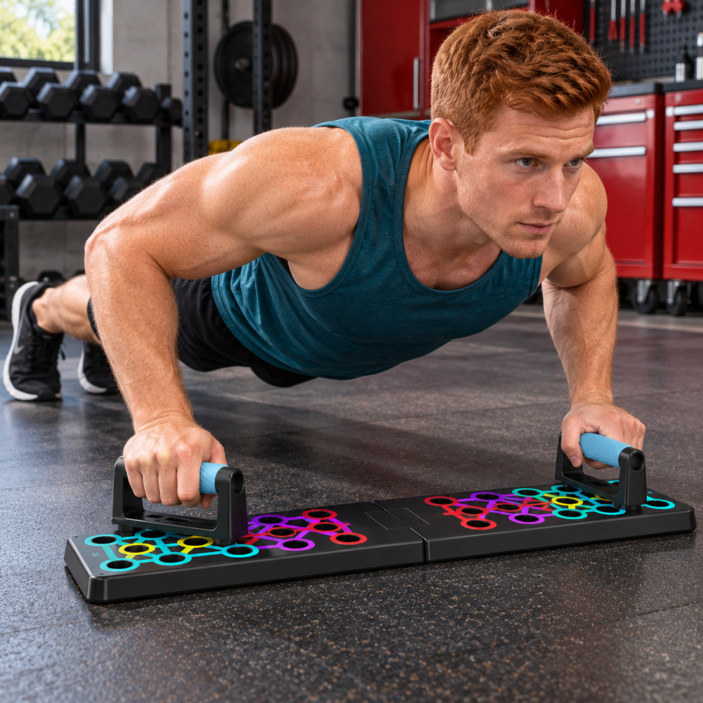 26-Mode Folding Push-Up Board with Coated Handles - 3