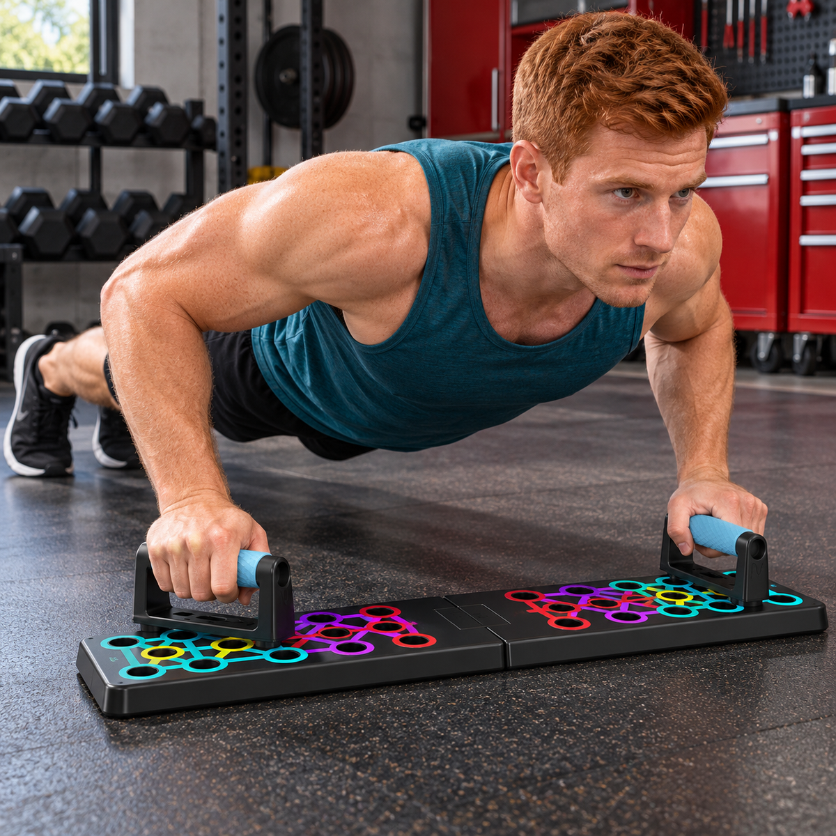 26-Mode Folding Push-Up Board with Coated Handles - 3