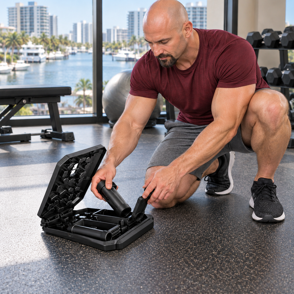 44-Hole Folding Push-Up Board with English Workout Guide - 5