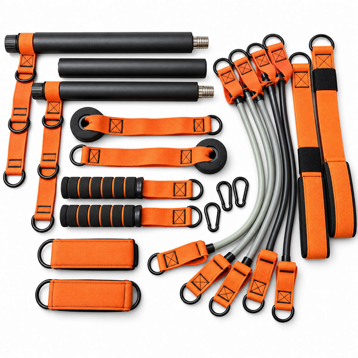 Pilates Bar Resistance Band Kit with Handles & Carry Bag - 1