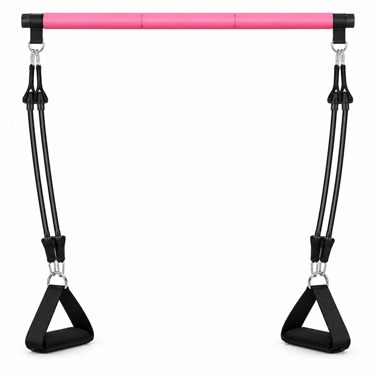 Portable Pilates Bar Kit with Resistance Tubes & Foot Straps - 1