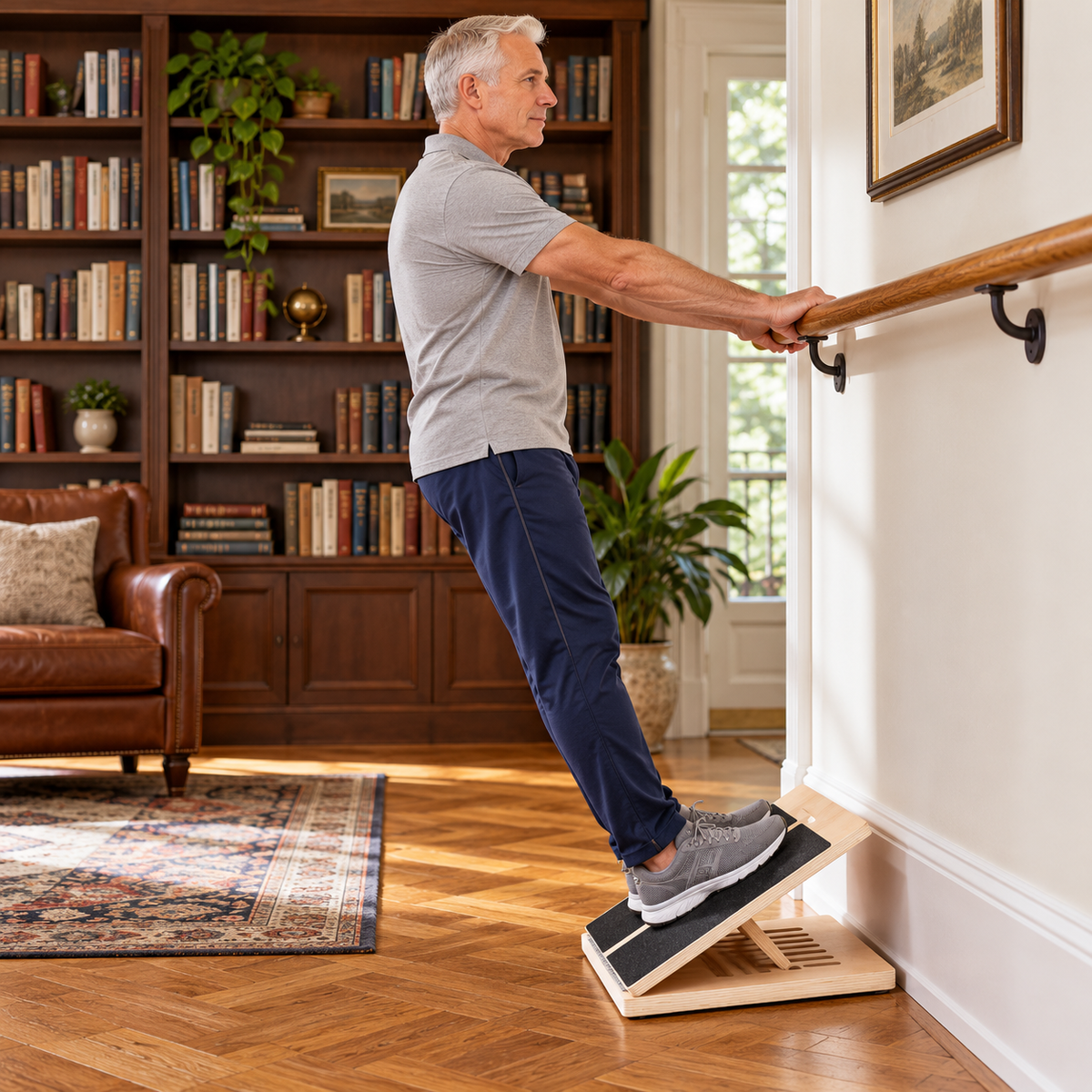Adjustable Wooden Slant Board for Calf Stretching - 3