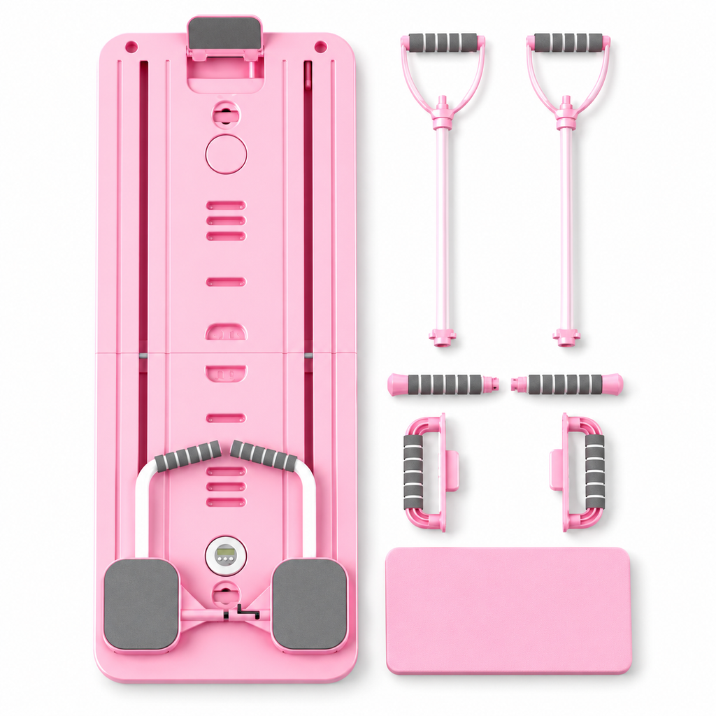 Foldable Pilates Board with Phone Stand & Resistance Bands - 1