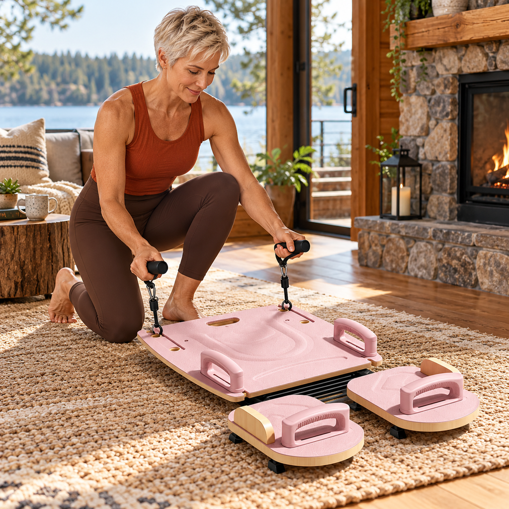 Extendable Pilates Board with Adjustable Resistance Cords - 5