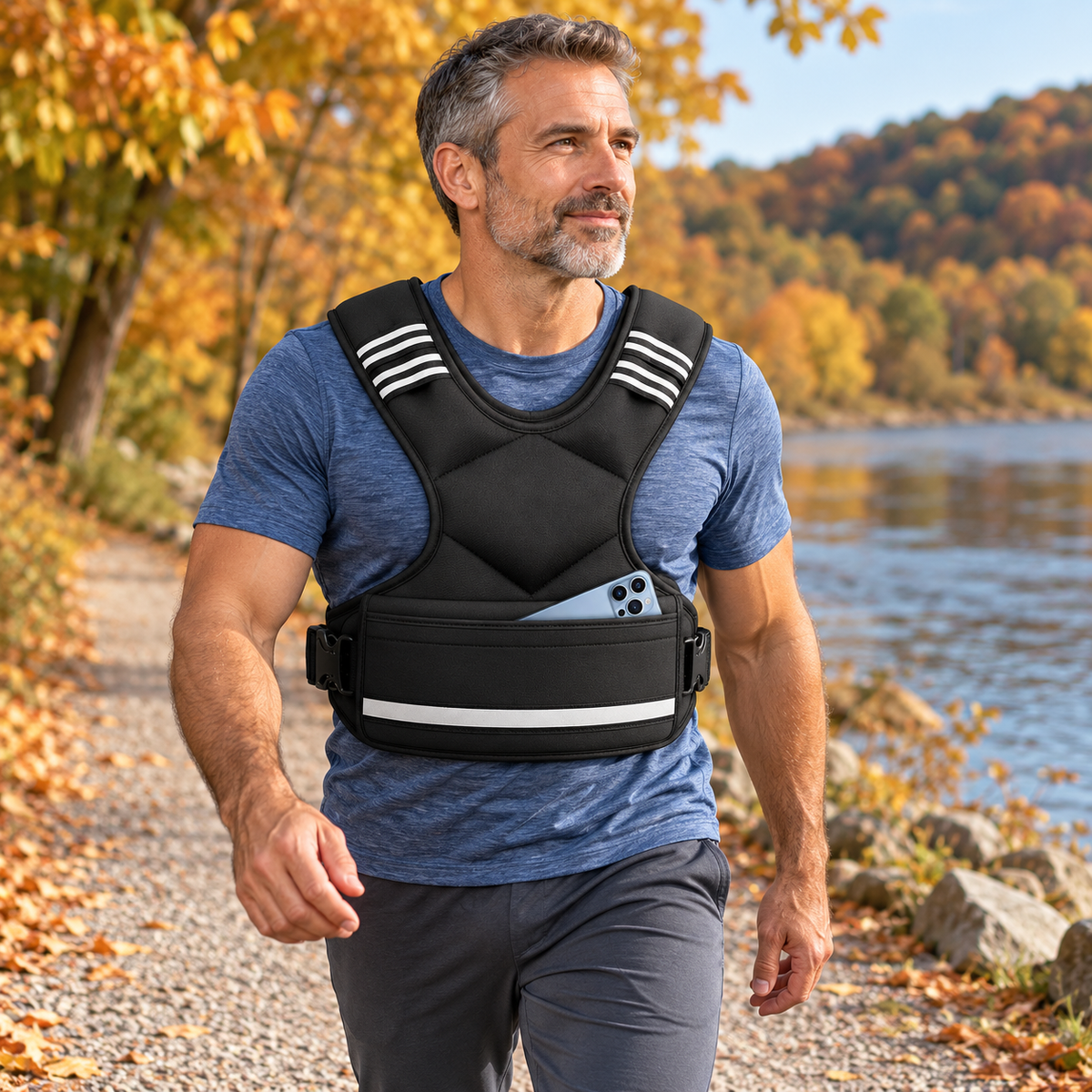 Adjustable Weighted Vest for Walking & Home Workouts - 3