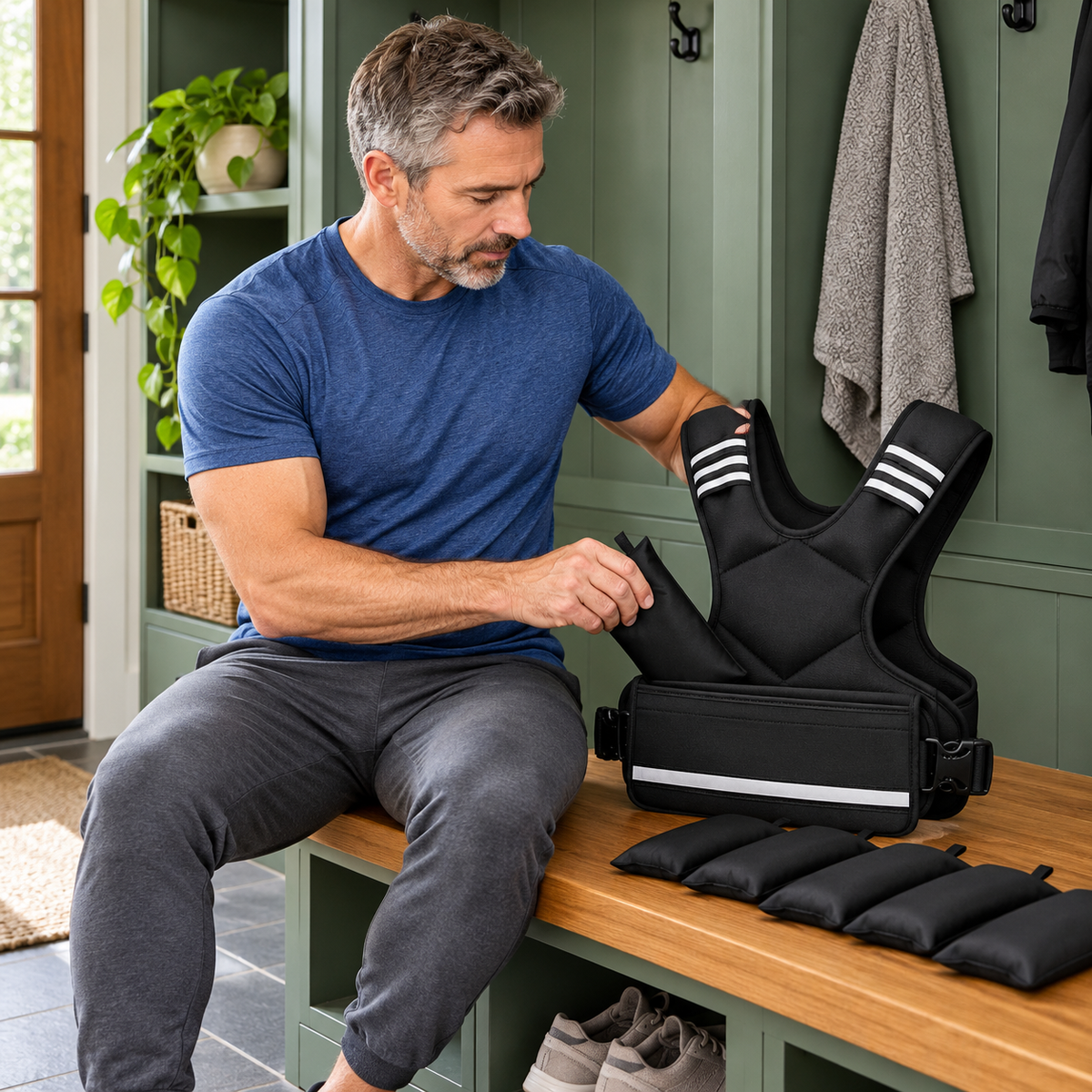Adjustable Weighted Vest for Walking & Home Workouts - 4