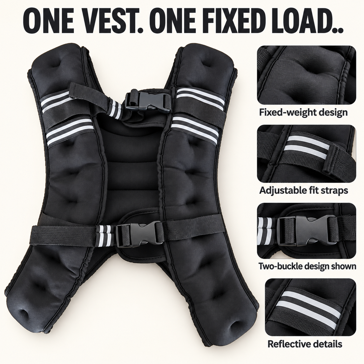 Fixed-Weight Workout Vest for Training - 2
