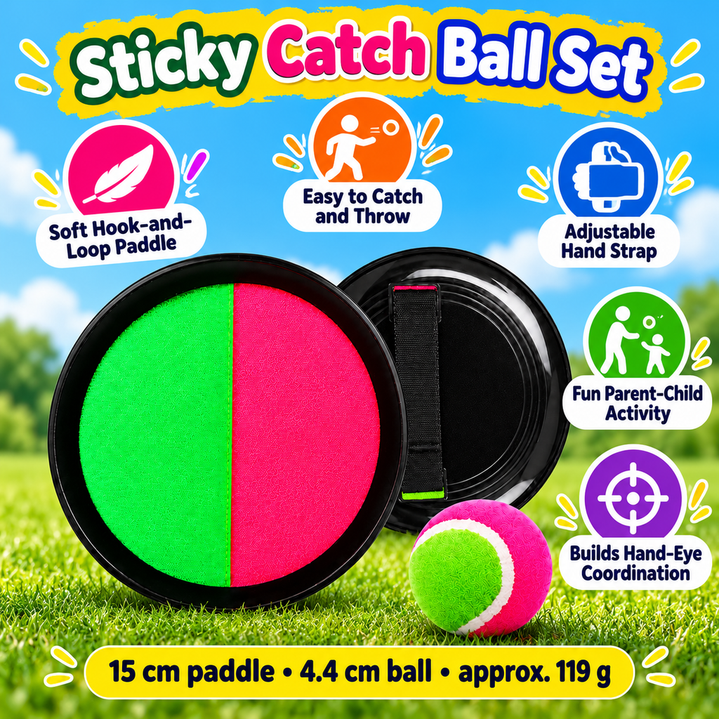 Toss and Catch Paddle Game, 3 Diameter Options - 1