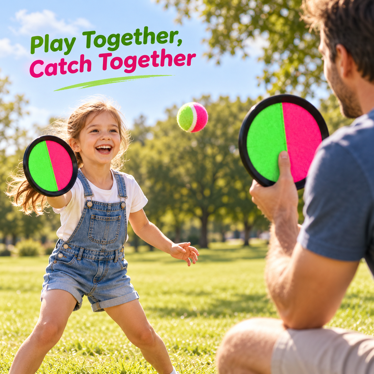Toss and Catch Paddle Game, 3 Diameter Options - 2