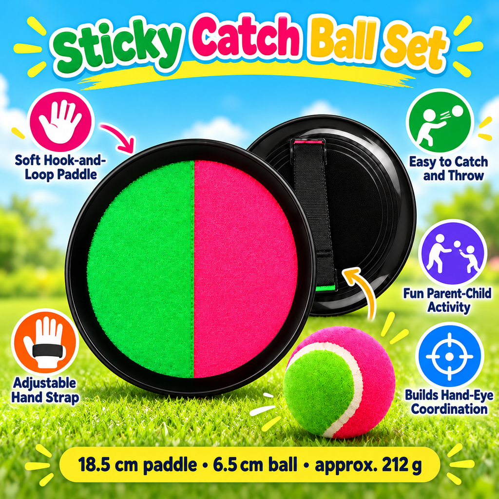 Toss and Catch Paddle Game, 3 Diameter Options - 4
