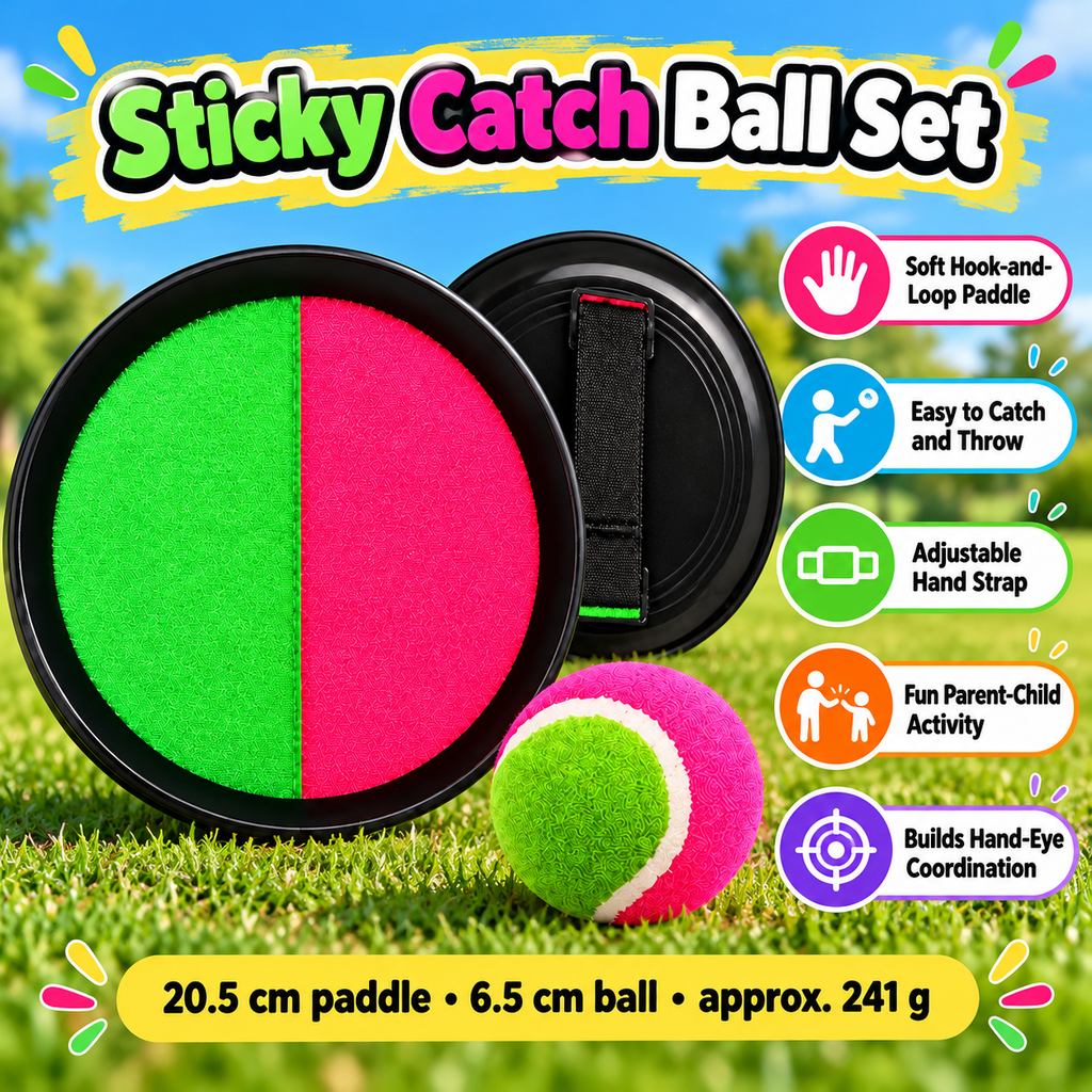 Toss and Catch Paddle Game, 3 Diameter Options - 7