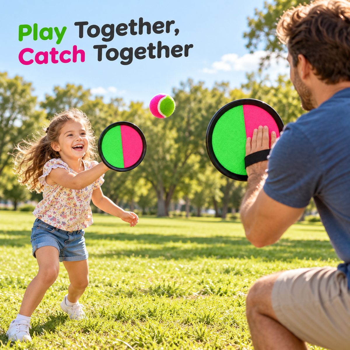 Toss and Catch Paddle Game, 3 Diameter Options - 8