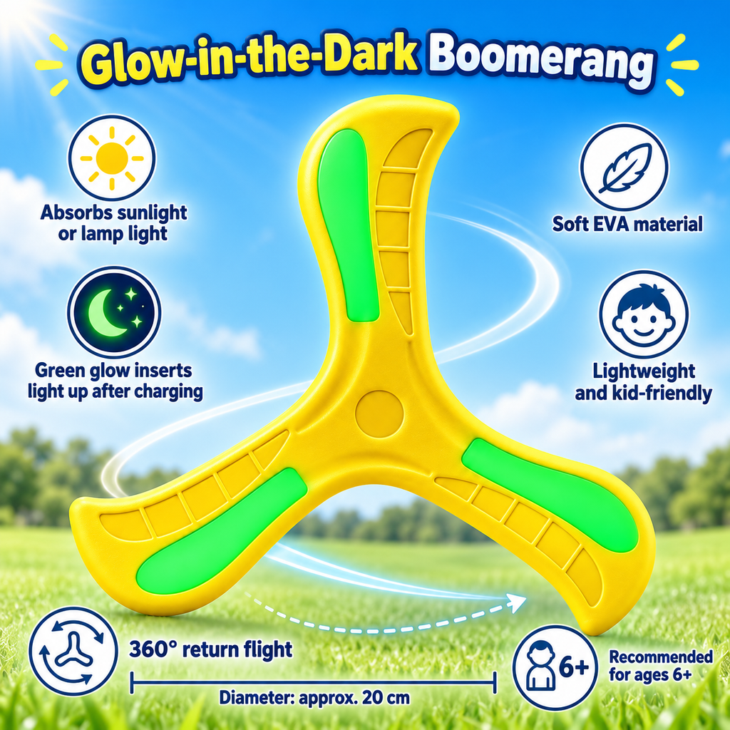 Glow-Effect Returning Boomerang, 2-Pack - 5