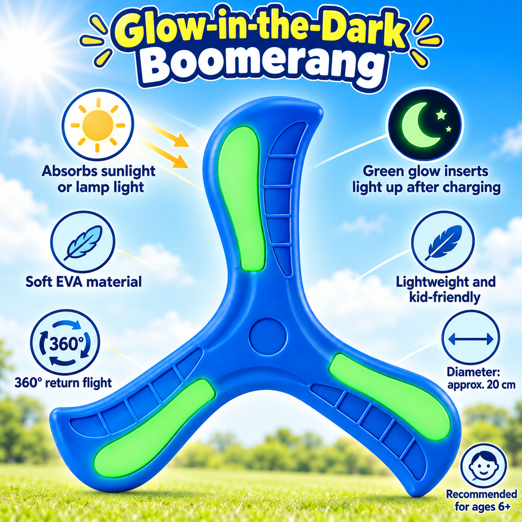 Glow-Effect Returning Boomerang, 2-Pack - 8