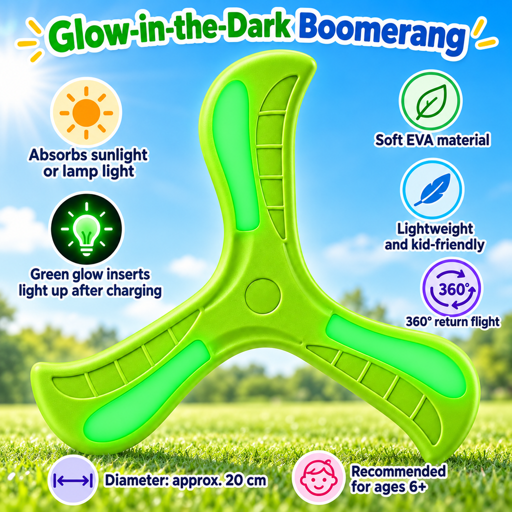 Glow-Effect Returning Boomerang, 2-Pack - 11