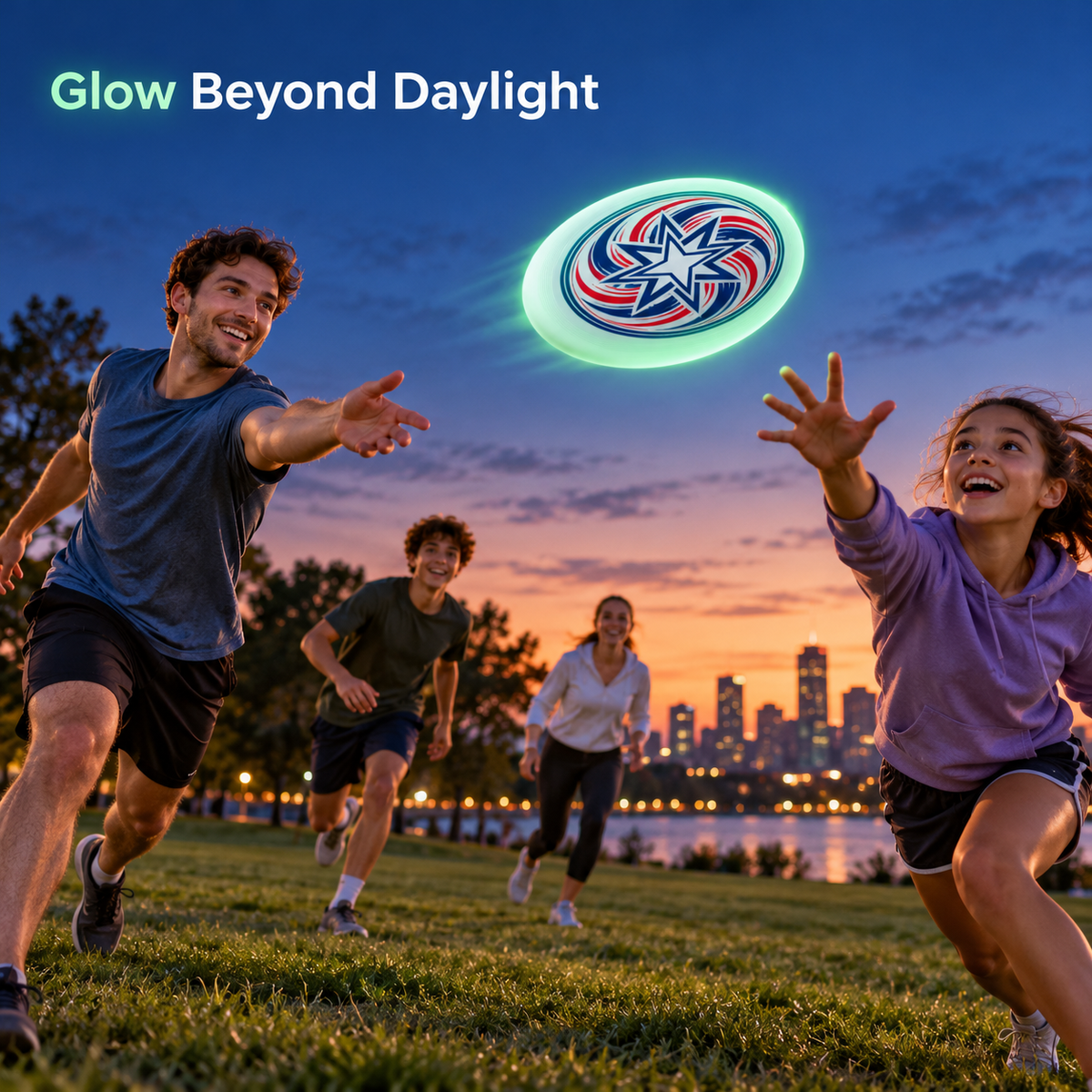 Glow-in-the-Dark Flying Disc for Outdoor Catch - 1