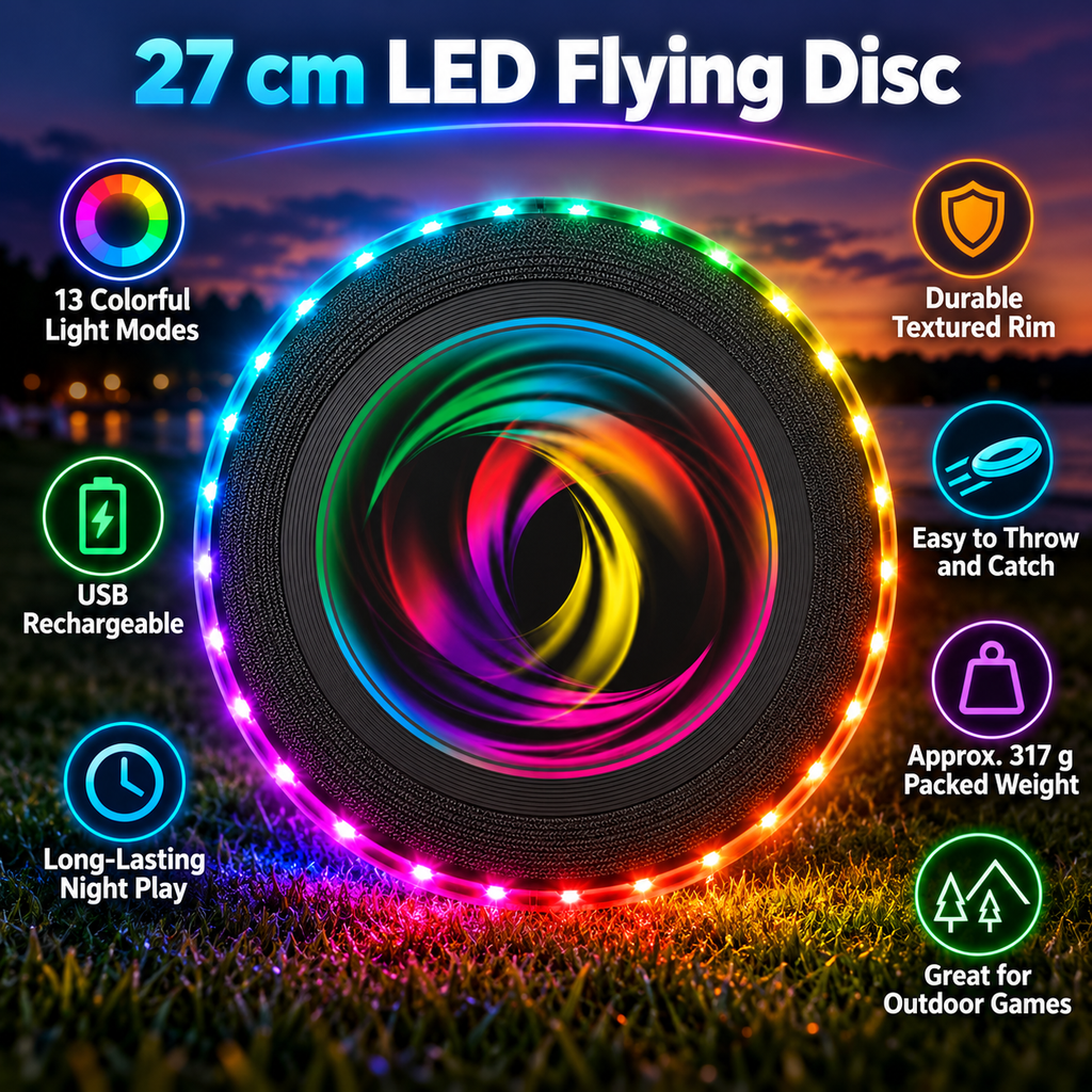 27 cm LED Light-Up Flying Disc - 5