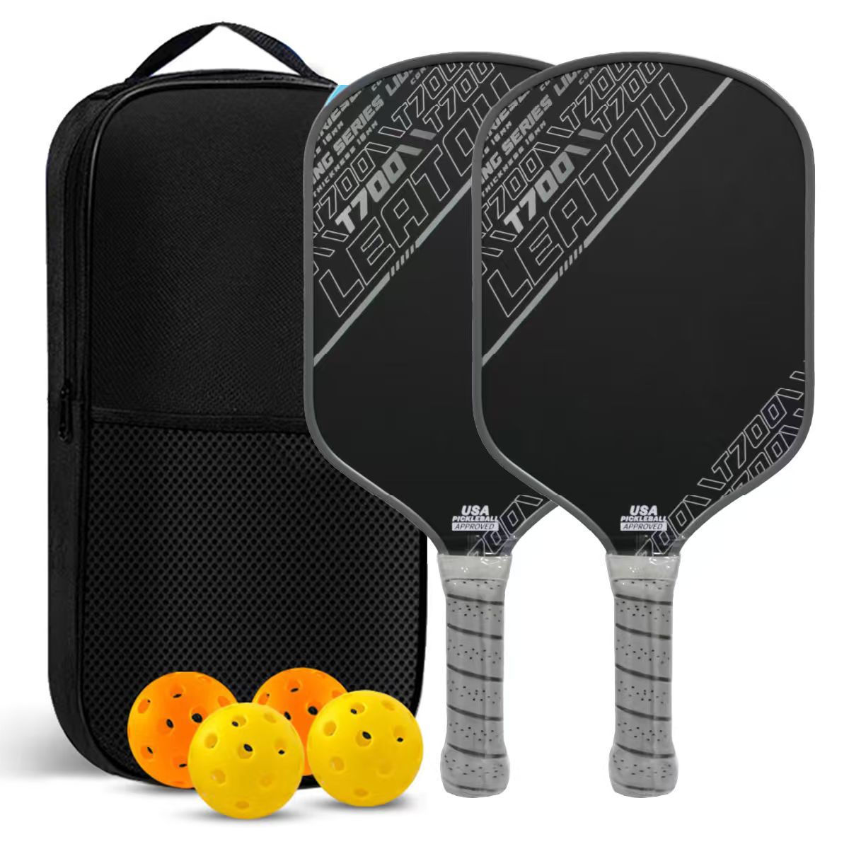 Pickleball Paddle Set with Balls & Carry Bag - 3